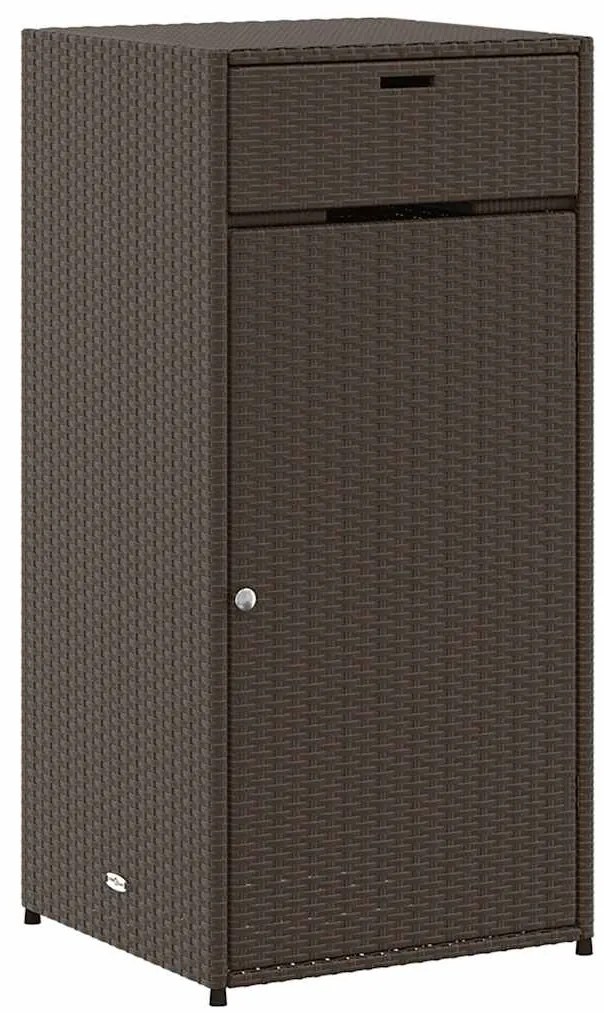 vidaXL Ντουλάπι Αποθήκευσης Κήπου Καφέ 55x55x111 εκ. Συνθετικό Ρατάν