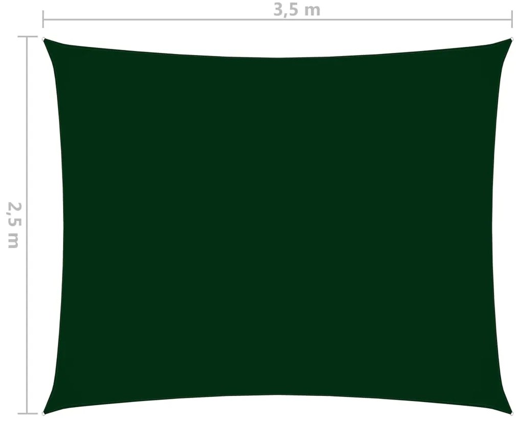 Πανί Σκίασης Ορθογώνιο Σκ. Πράσινο 2,5x3,5 μ. από Ύφασμα Oxford - Πράσινο