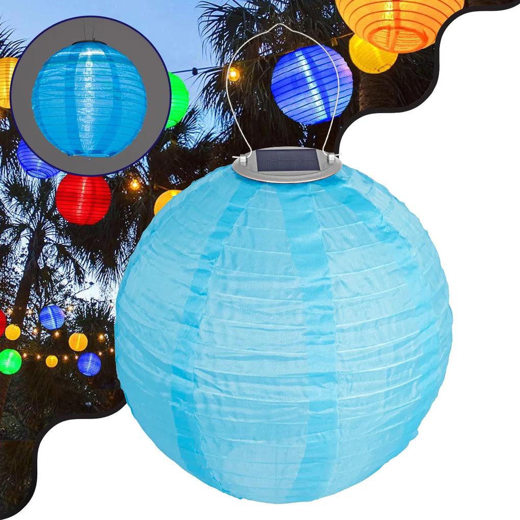 71594 Αυτόνομο Ηλιακό Φωτιστικό Υφασμάτινη Γαλάζια Μπάλα Φ30cm LED SMD 1W