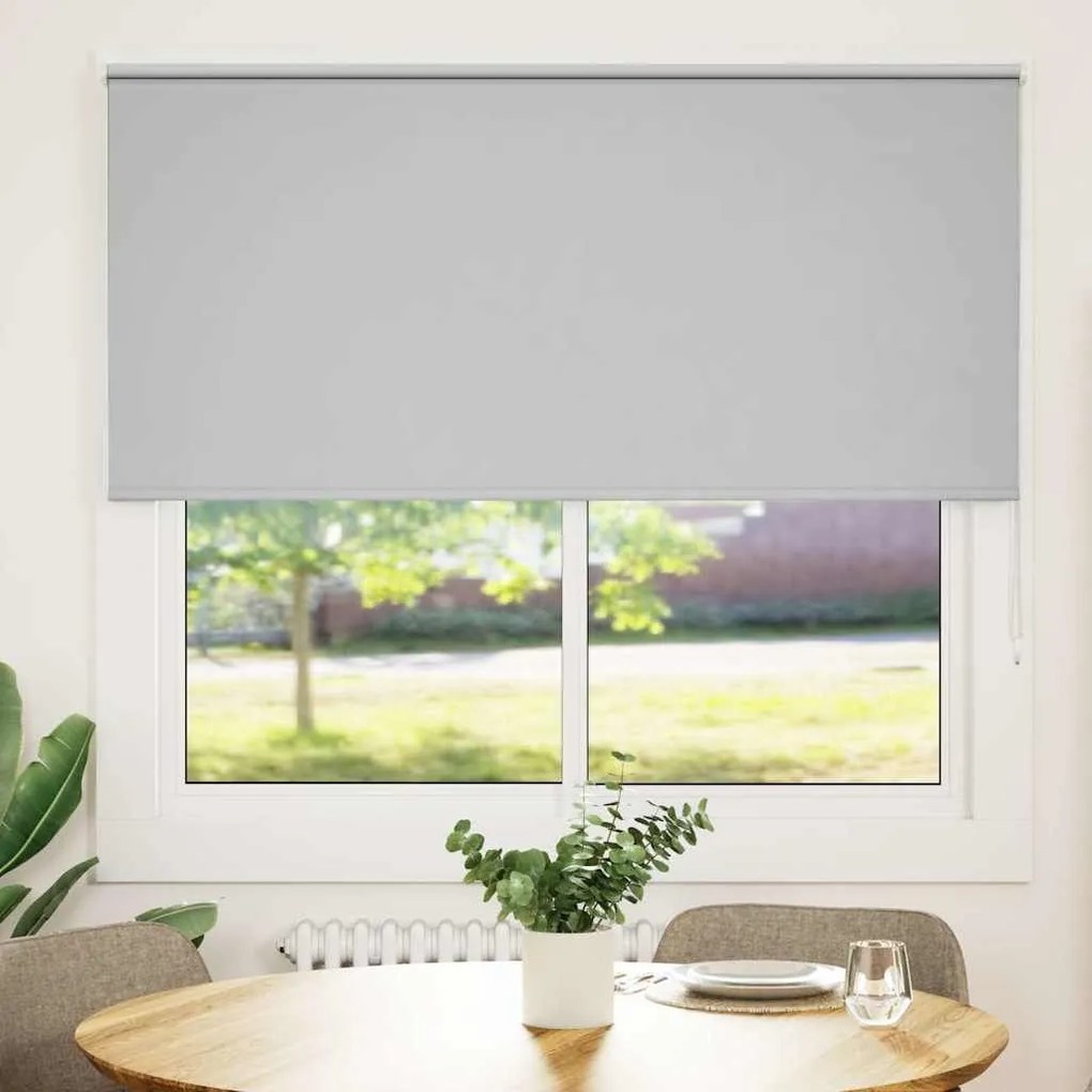 Roller Blind Blackout ανοιχτό γκρι 165x130 cm Πλάτος υφάσματος - Γκρι