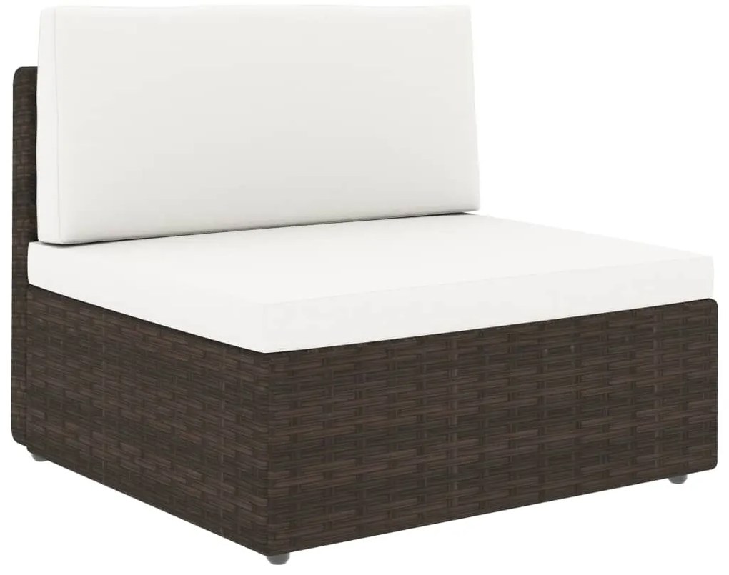 vidaXL Σαλόνι Κήπου 2 Τεμαχίων Καφέ από Συνθετικό Ρατάν