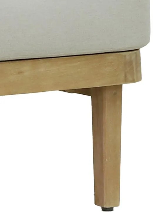 Σετ σαλονιού 2τμχ Nicholas μασίφ ξύλο ευκαλύπτου και μπεζ ύφασμα 79x79.5x117 εκ.