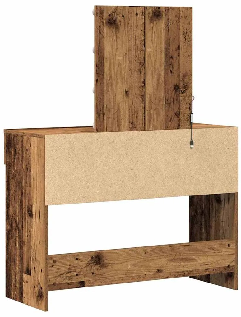 vidaXL Μπουφανάκι Παλιό Ξύλο 100 x 40 x 130 εκ Επεξεργασμένο ξύλο