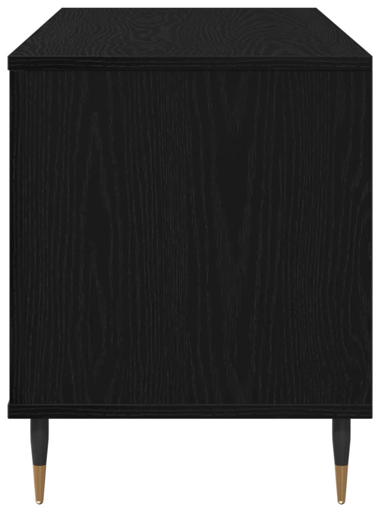 vidaXL Ντουλάπα Δίσκων Μαύρο Δρυς 100x38x48 εκ Επεξεργασμένο Ξύλο