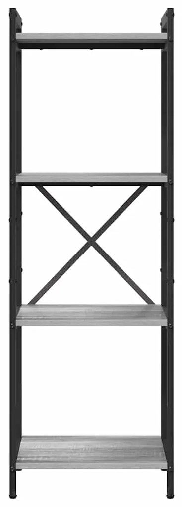 vidaXL Βιβλιοθήκη Γκρι sonoma 40 x 30 x 118 εκ Επεξεργασμένο ξύλο