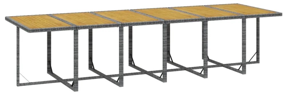 vidaXL Σετ Τραπεζαρίας Κήπου 17 τεμ. Γκρι Συνθετικό Ρατάν με Μαξιλάρια