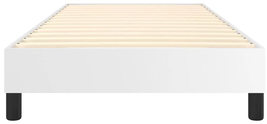 vidaXL Σκελετός Κρεβατιού με Ελατήρια Λευκό 90x200 εκ. από Συνθετικό Δέρμα