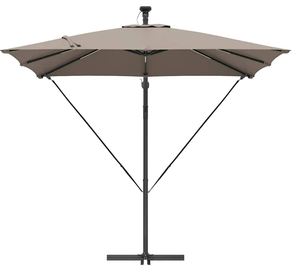 vidaXL Ομπρέλα Cantilever Banana Taupe 249 x 249 x 250 εκ.