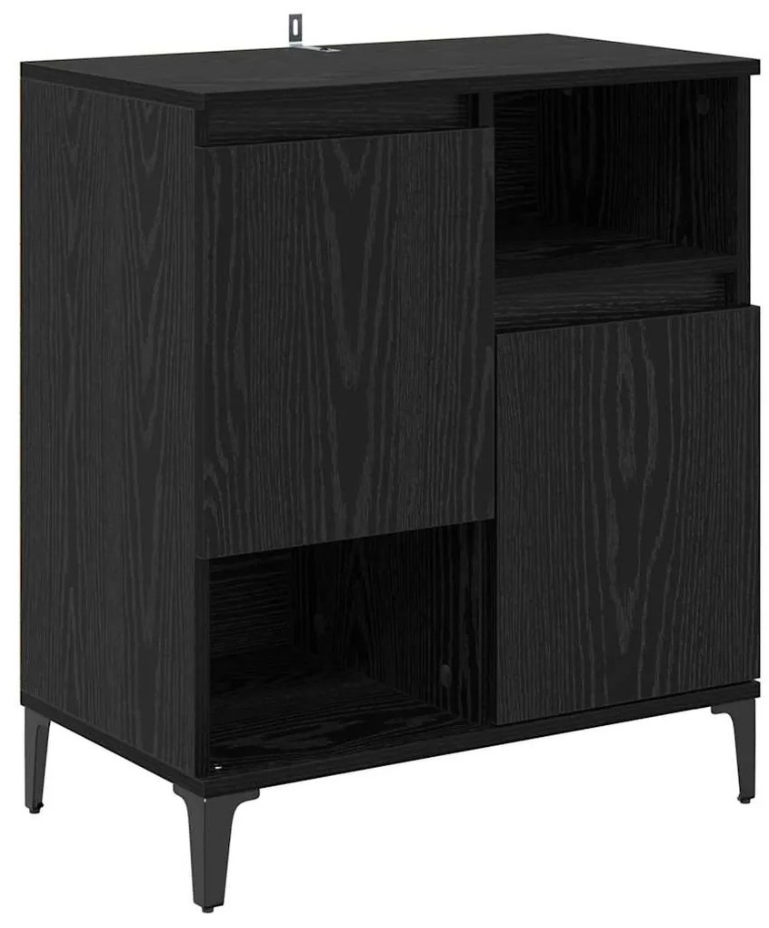 vidaXL Πλαϊνό γραφείο Μαύρη Οξυά 60 x 35 x 70 cm Επεξεργασμένο ξύλο