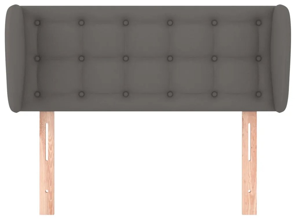 vidaXL Κεφαλάρι με Πτερύγια Γκρι 103x23x78/88 εκ. Συνθετικό Δέρμα