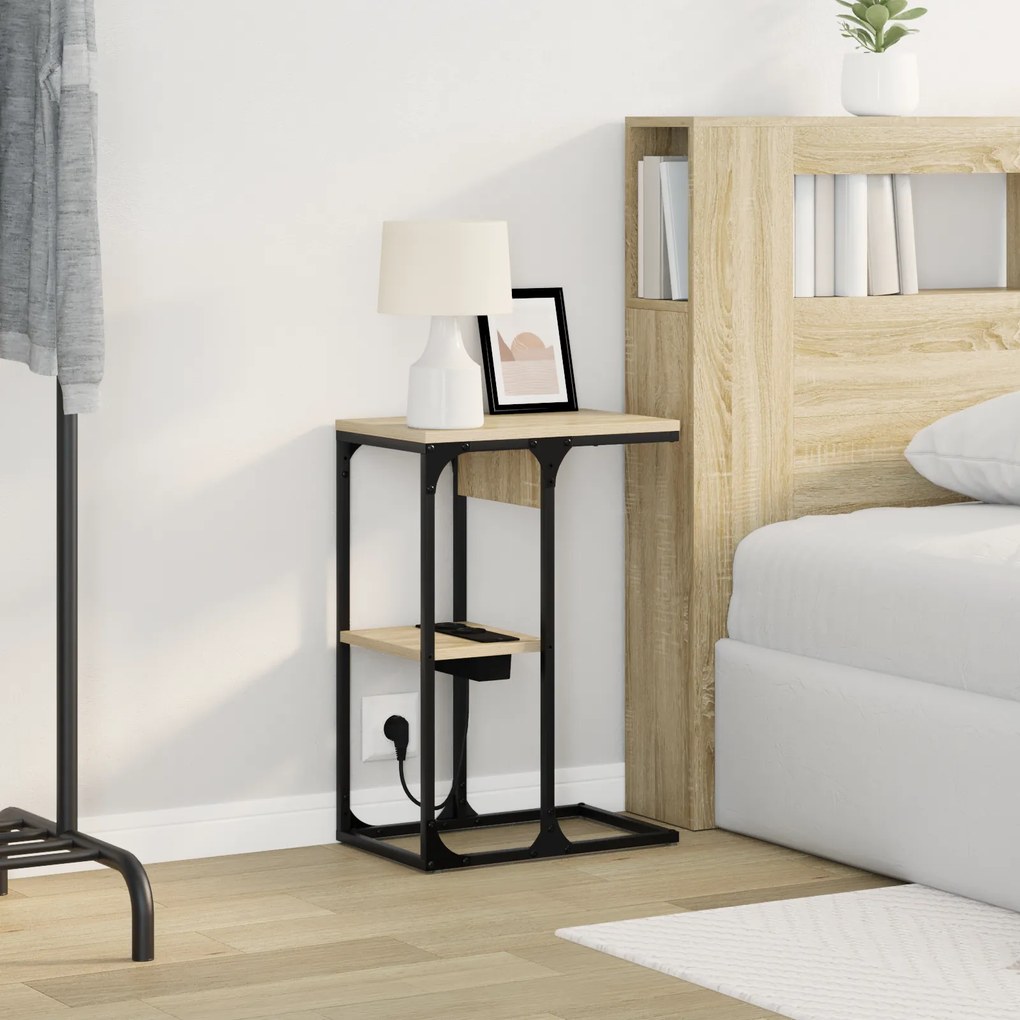 vidaXL Κομοδίνο Sonoma Oak 41.5 x 26 x 60.5 εκ Επεξεργασμένο ξύλο