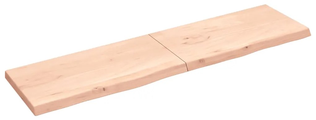 vidaXL Ράφι Τοίχου 200x50x(2-6) εκ. από Ακατέργαστο Μασίφ Ξύλο Δρυός