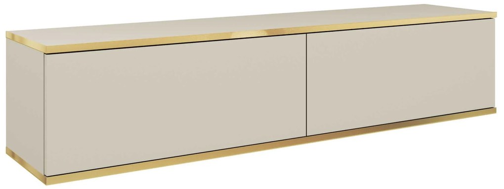 Κρεμαστό έπιπλο τηλεόρασης ORO Μπεζ 135x30x32cm
