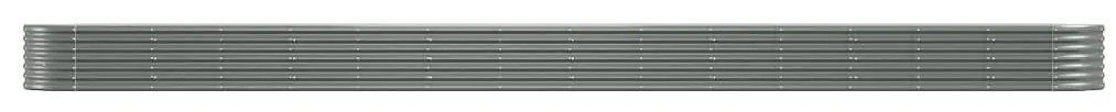 vidaXL Ζαρντινιέρα Γκρι 620x80x36 εκ. Γαλβανισμένος χάλυβας