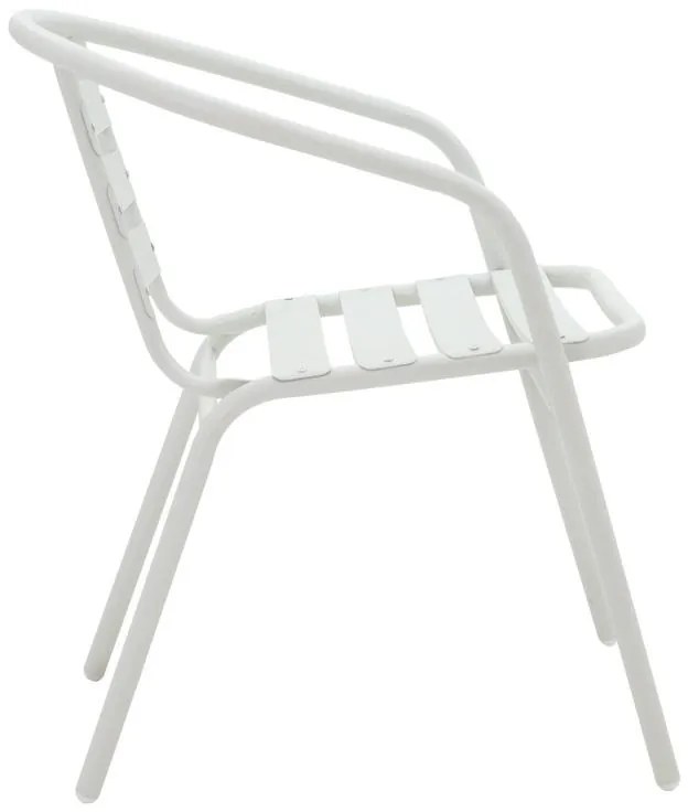 Τραπεζαρία Valor-Tade σετ 5τεμ μέταλλο σε λευκή απόχρωση