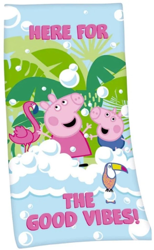 Πετσέτα Θαλάσσης Παιδική Microfiber 70x140εκ. Peppa Pig 12 Green Hasbro DimCol