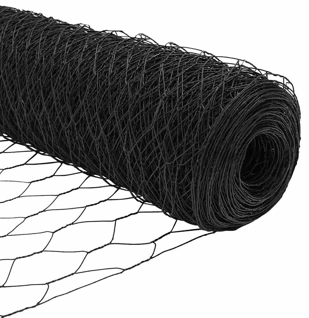 vidaXL Φράχτης με Στήλες. Γκρι 1.6 x 50 m Ατσάλι με επικάλυψη PVC
