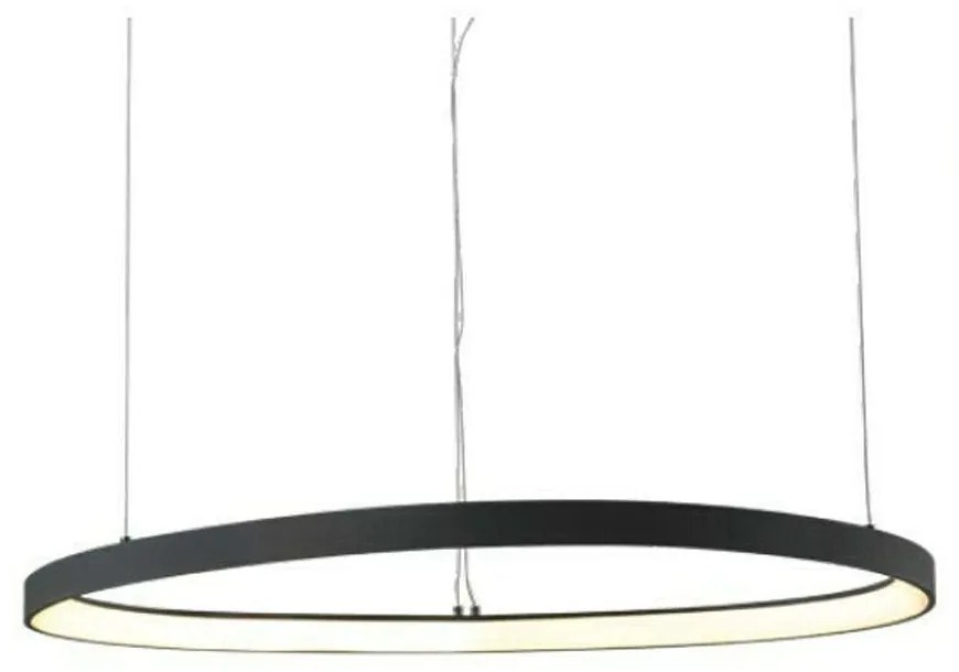 Φωτιστικό Οροφής Harmony BR97LEDP80BK 74W Led Φ80cm 120cm Black Aca Aluminium