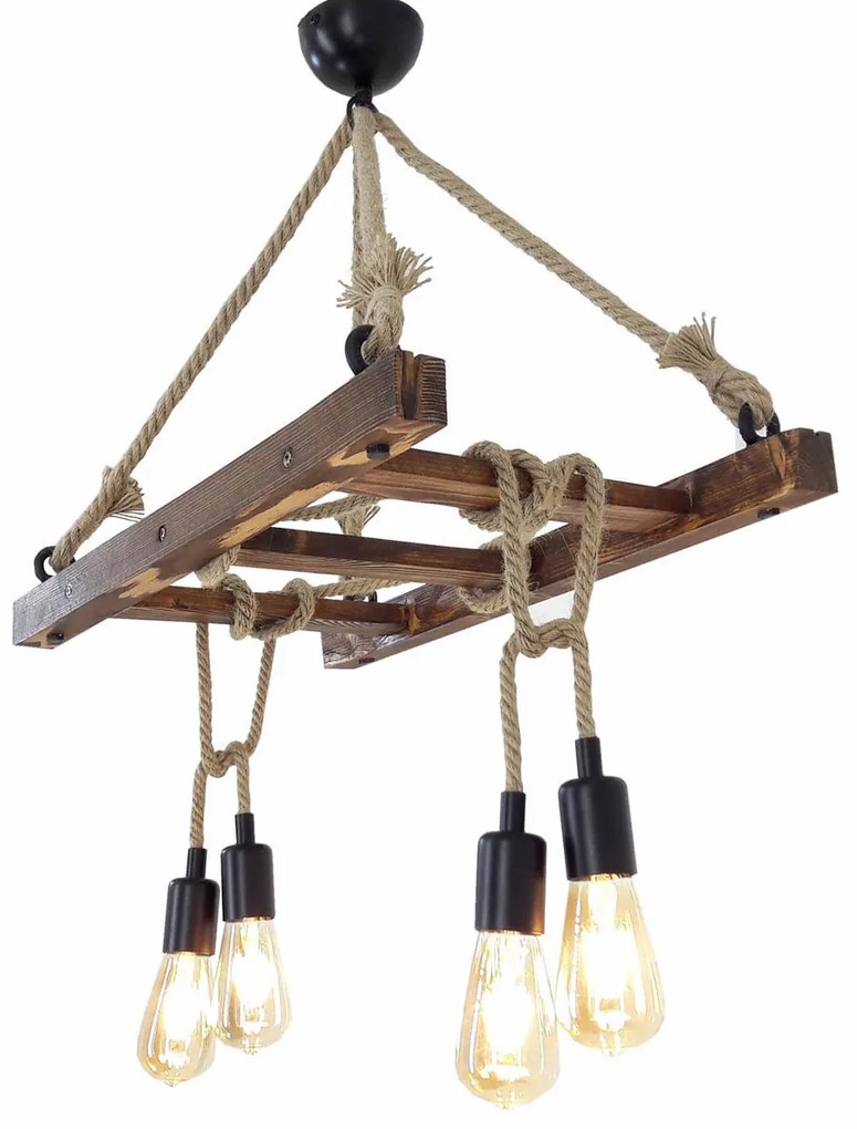 Φωτιστικό Οροφής Πολύφωτο A-G Merdiven 806ALD1492 Walnut