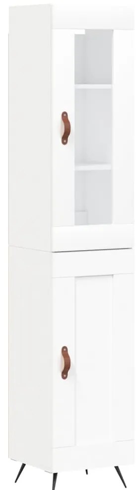 vidaXL Ντουλάπι Λευκό 34,5 x 34 x 180 εκ. από Επεξεργασμένο Ξύλο