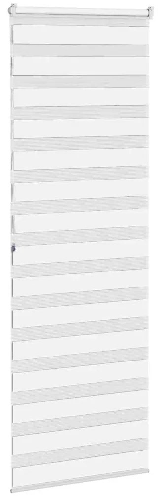 vidaXL Ζέβρα τυφλή Λευκό Πλάτος υφάσματος 70,9 εκ. Πολυεστέρας