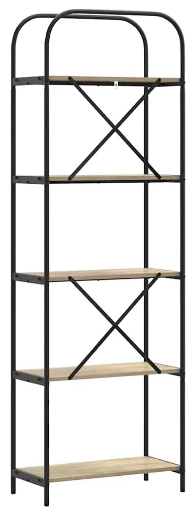 vidaXL Ράφι Βιβλίων Sonoma Δρυς 60 x 30 x 183 εκ Επεξεργασμένο ξύλο