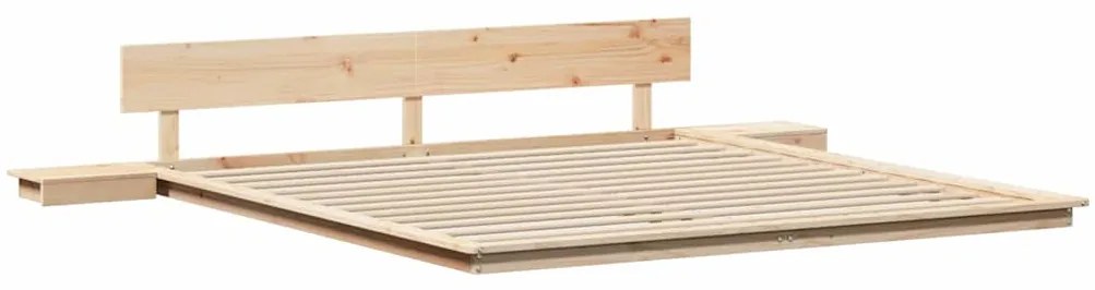 vidaXL Σκελετός Κρεβατιού Καφέ 180 x 200 cm ξύλο