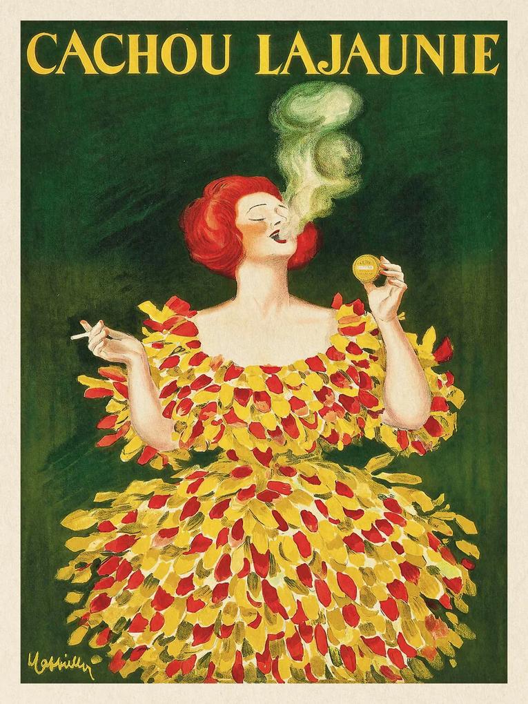 Εκτύπωση έργου τέχνης Cachou Lajaunie Smoking Lady (Vintage Cigarette Ad) - Leonetto Cappiello, (30 x 40 cm)