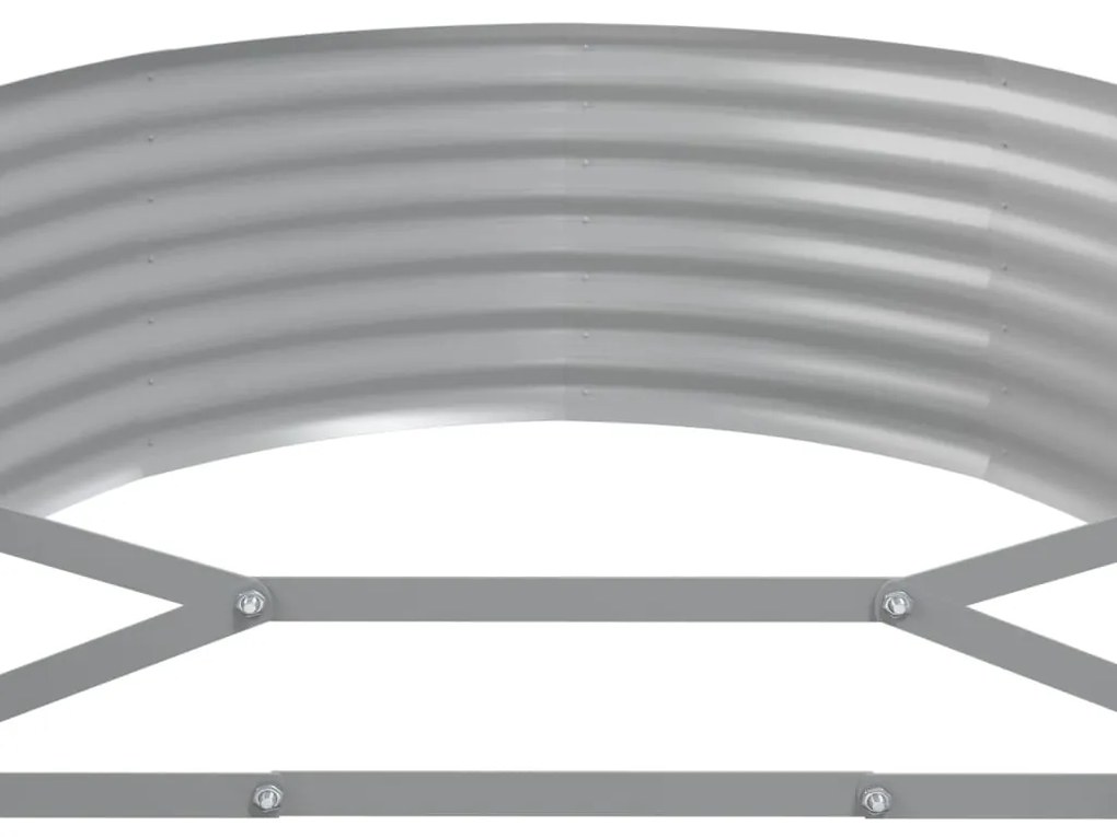 vidaXL Ζαρντινιέρα Γκρι 249x100x36 εκ. Γαλβανισμένος χάλυβας