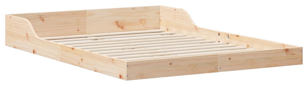 vidaXL Σκελετός Κρεβατιού Καφέ 140 x 190 cm Μασίφ ξύλο πεύκου