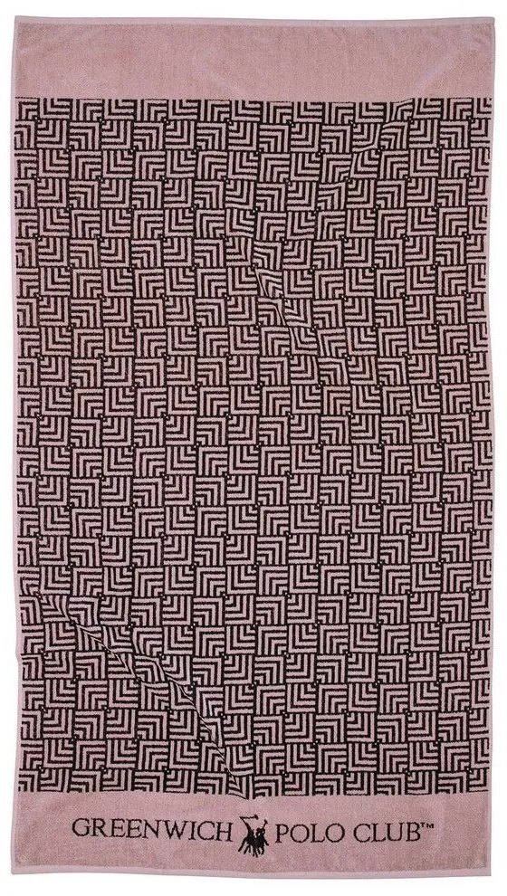 Πετσέτα Θαλάσσης 3730 Nude-Black Greenwich Polo Club Θαλάσσης 90x170cm 100% Cotton