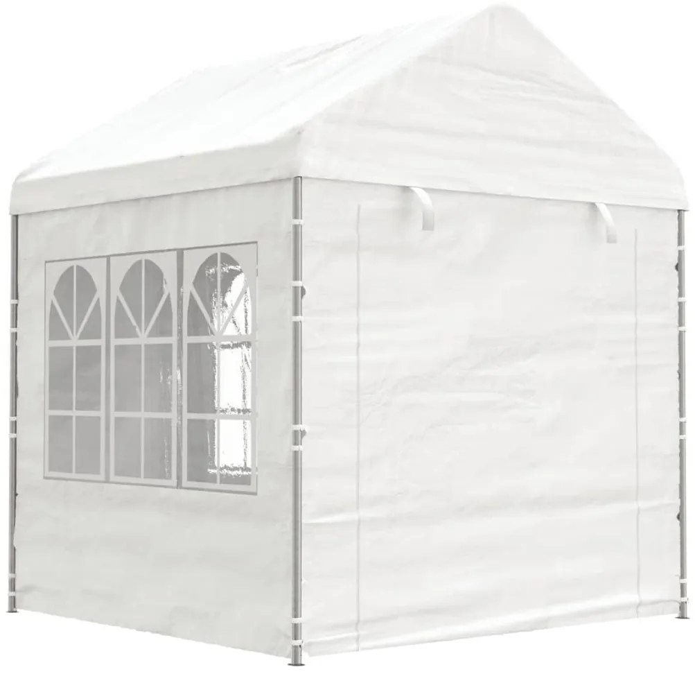 vidaXL Κιόσκι με Τέντα Λευκό 17,84 x 2,28 x 2,69 μ. από Πολυαιθυλένιο