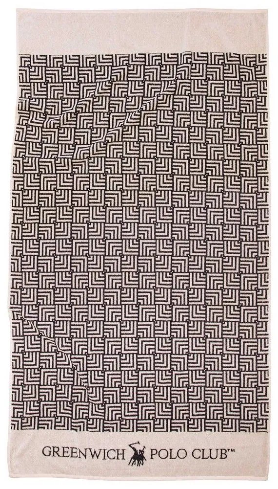 Πετσέτα Θαλάσσης 3732 90x170 Ecru-Black Greenwich Polo Club Θαλάσσης 90x170cm 100% Cotton