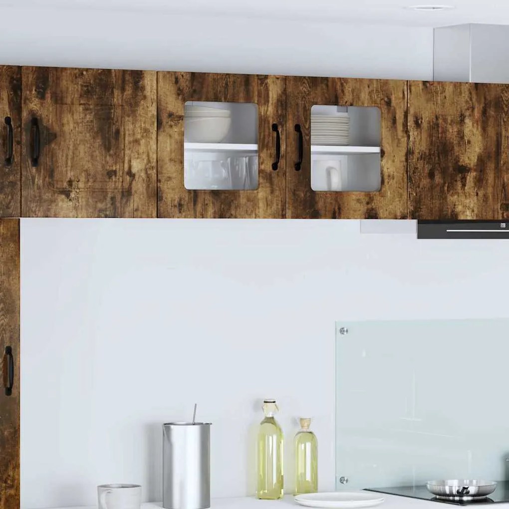 vidaXL Κρεμαστό ντουλάπι κουζίνας Καπνιστό Δρύς 80 x 31 x 40 εκ