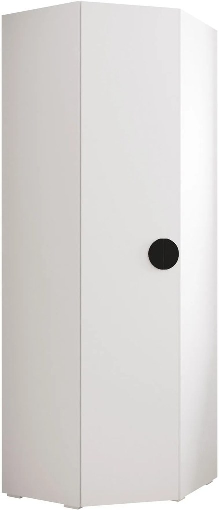 Γωνιακή Ντουλάπα Inova IV-Λευκό - Μαύρο