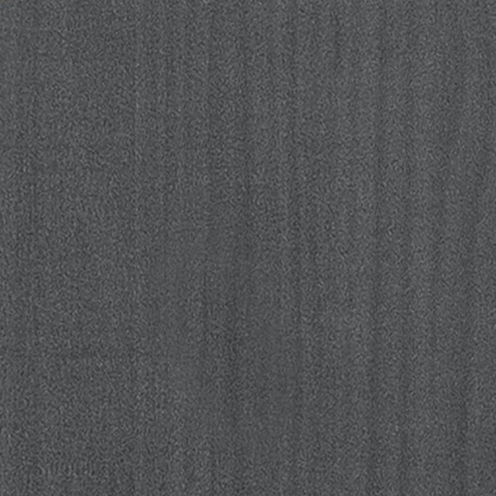 vidaXL Πλαίσιο Κρεβατιού Γκρι 140 x 190 εκ. από Μασίφ Ξύλο Πεύκου