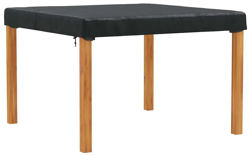 vidaXL Κάλυμμα Τραπέζι Μονόχρωμο Μαύρο 122 x 122 x 15 εκ ύφασμα