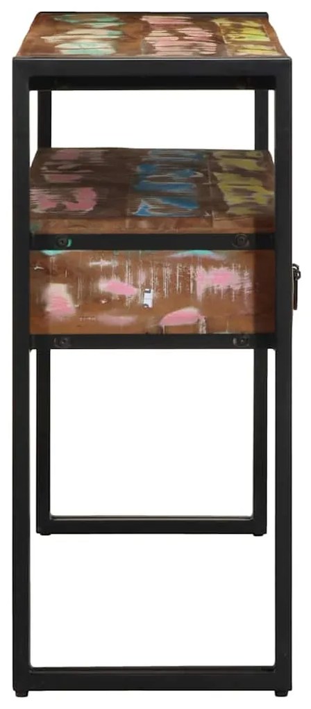 vidaXL Τραπέζι κονσόλας με ράφι 120 x 33 x 75 εκ Στερεό Ανακτηθέν Ξύλο