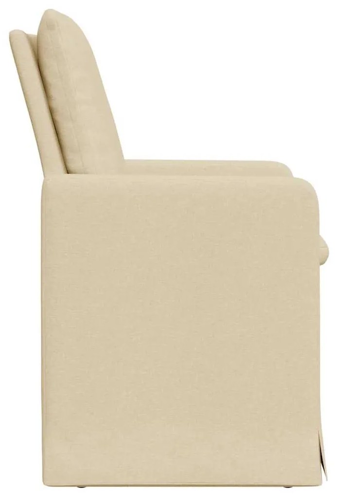 vidaXL Καρέκλες φαγητού 2 pcs Κρεμ 57 x 67 x 98 εκ ύφασμα