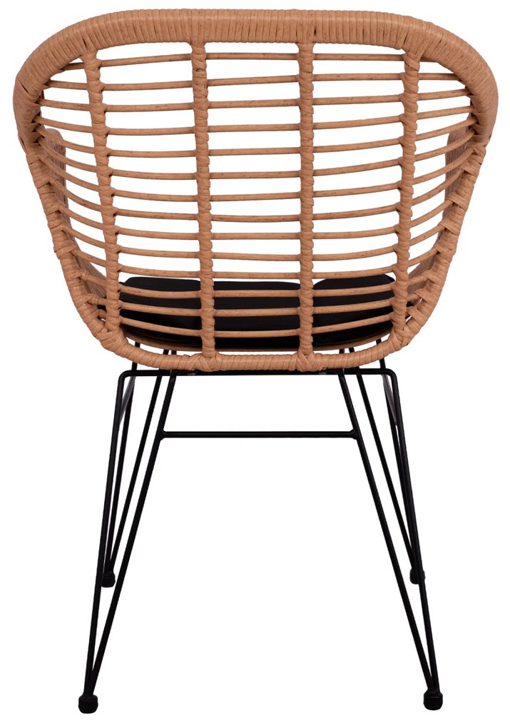 ΠΟΛΥΘΡΟΝΑ ΜΕ ΜΑΞΙΛΑΡΙ ΜΕΤΑΛΛΙΚΗ ALLEGRA HM5450.21 ΜΕ WICKER ΜΠΕΖ 57,5x60x82Υ εκ. - HM5450.21