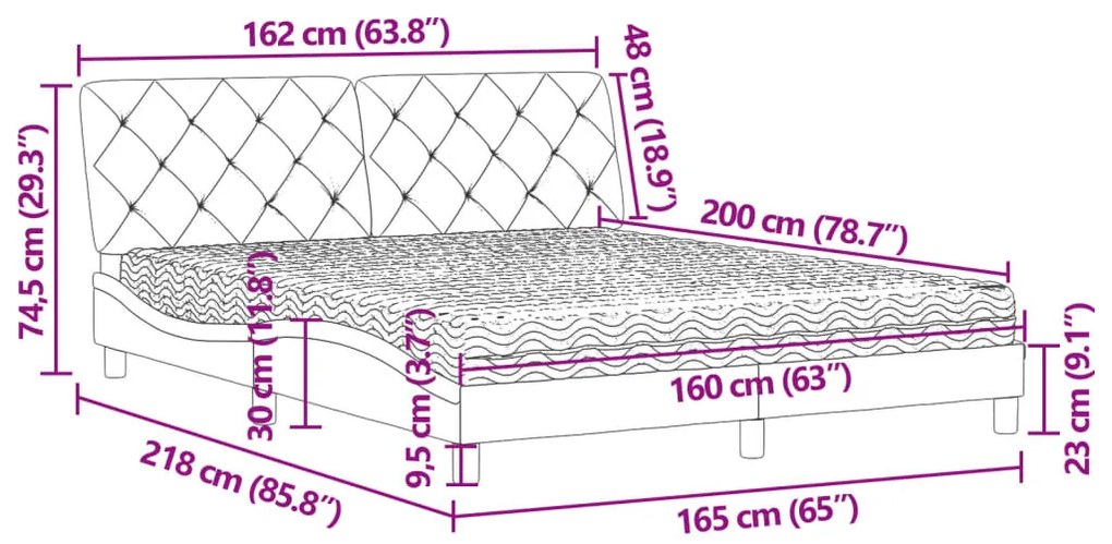 ΚΡΕΒΑΤΙ ΜΕ ΣΤΡΩΜΑ ΜΠΛΕ 160 X 200 ΕΚ. ΒΕΛΟΥΔΙΝΟΣ 3208668