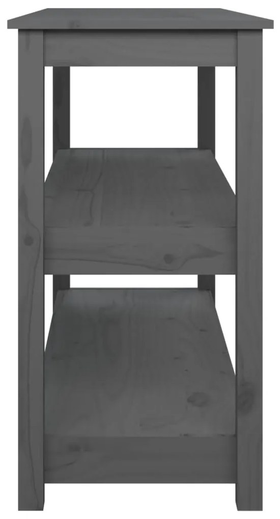 vidaXL Τραπέζι Κονσόλα Γκρι 110 x 40 x 74 εκ. από Μασίφ Ξύλο Πεύκου