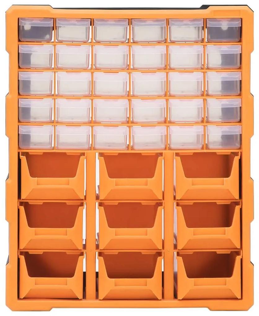 Συρταριέρα Οργάνωσης με 39 Συρτάρια 38 x 16 x 47 εκ. - Πορτοκαλί
