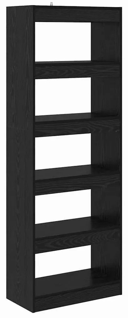 vidaXL Βιβλιοθήκη Μαύρη δρυς 60 x 30 x 166 εκ Επεξεργασμένο ξύλο