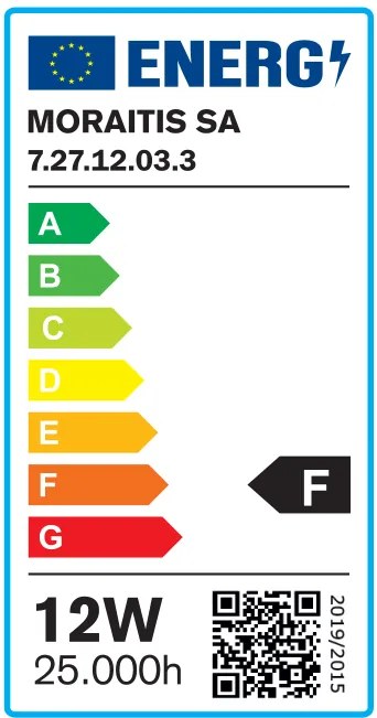 Λαμπτήρας E27 LED A60 12watt 6500Κ Ψυχρό Λευκό (7.27.12.03.3) - 1.5W - 20W - 7.27.12.03.3