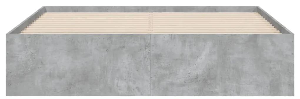 Πλαίσιο Κρεβατιού με συρτάρια Γκρι Σκυρ. 140x200 εκ. Επεξ. Ξύλο - Γκρι