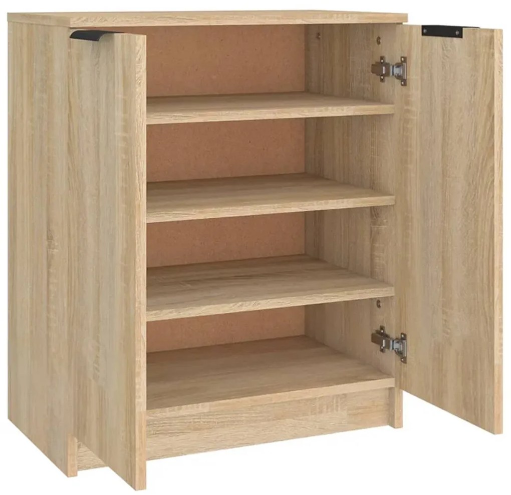 vidaXL Παπουτσοθήκη Sonoma Δρυς 59x35x70 εκ. από Επεξεργασμένο Ξύλο