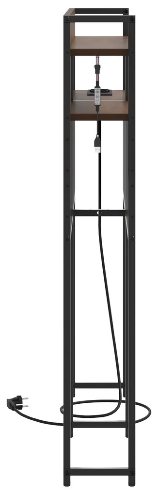 vidaXL Κεφαλάρι Αποθήκης με ράφι Καφέ δρυς 75 cm Επεξεργασμένο ξύλο