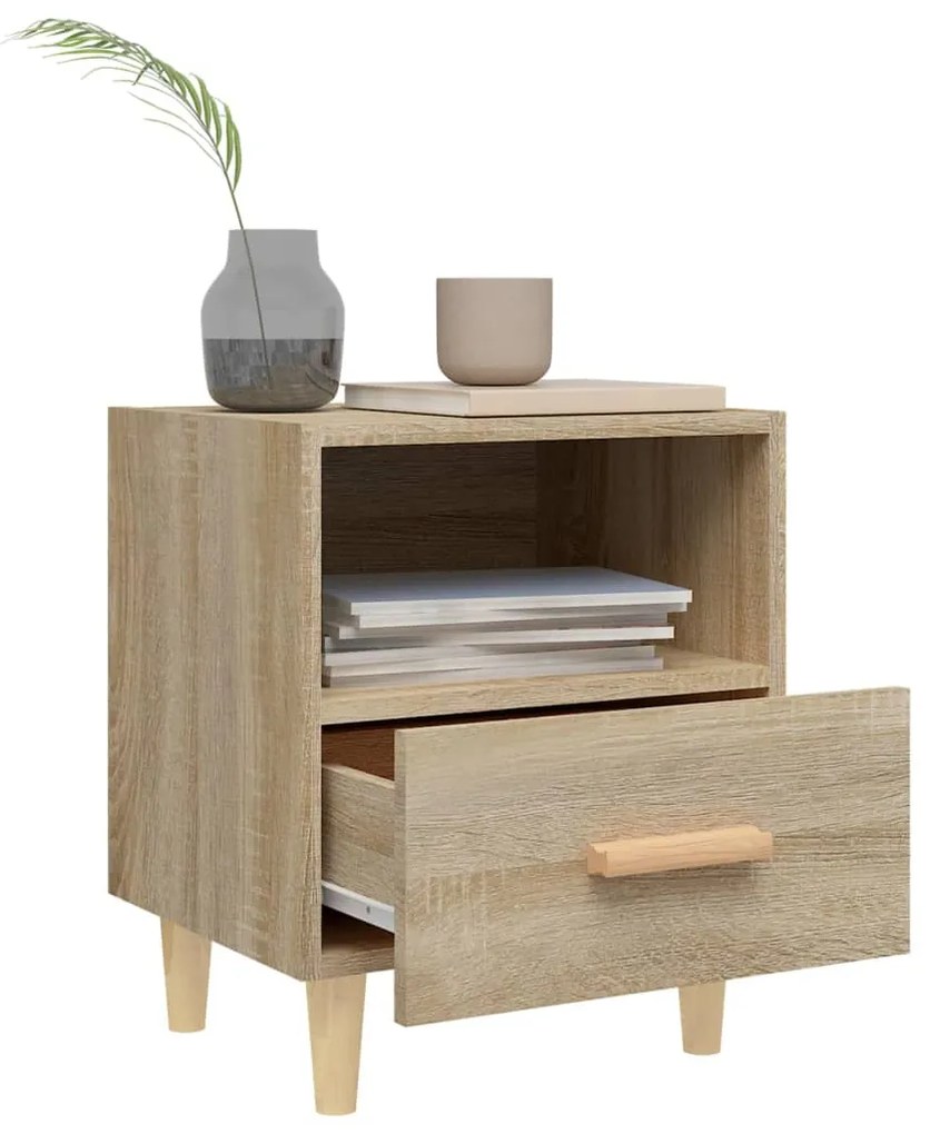 vidaXL Κομοδίνα 2 τεμ. Sonoma Δρυς 40 x 35 x 47 εκ.