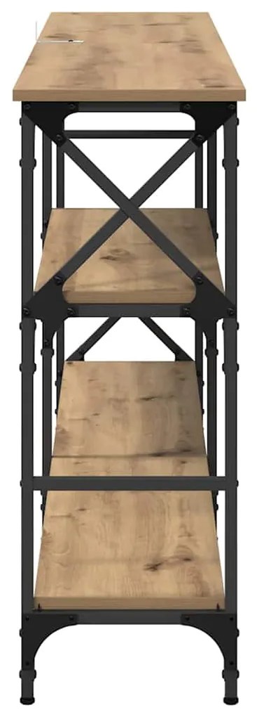 vidaXL Τραπέζι κονσόλας με ράφι Artisan Oak 150 x 29 x 76,5 εκ